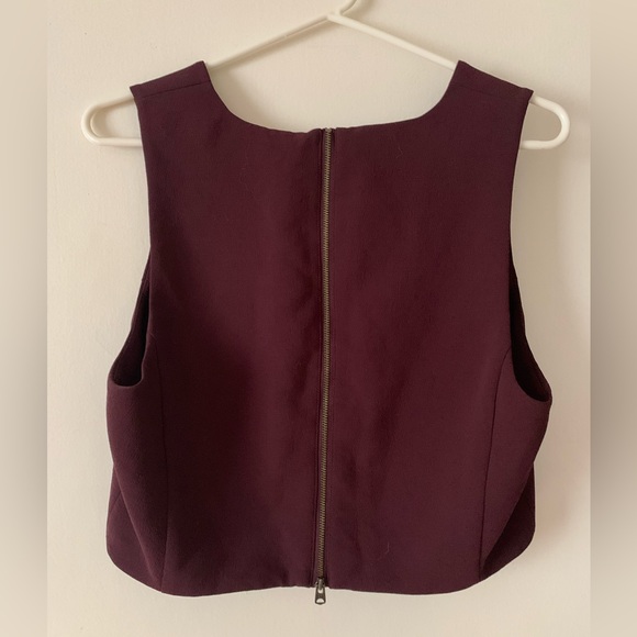 Aritzia Wilfred Cropped Purple/Burgundy Top - Picture 2 of 3
